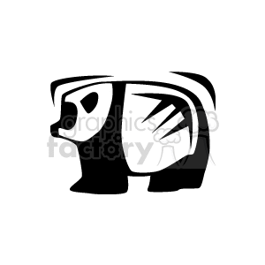 Side profile of an abstract Giant Panda clipart. Royalty-free image # 130093