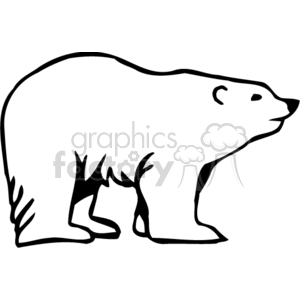 Right facing polar bear on all fours clipart. Royalty-free image # 130097