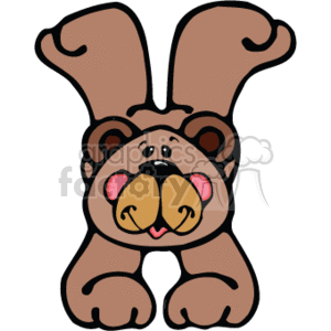 Cartoon bear doing a handstand clipart. Commercial use image # 130140