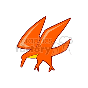 Orange fire bird clipart. Commercial use image # 130224
