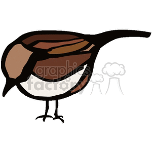 little white and brown bird clipart. Royalty-free image # 130479