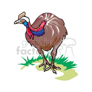 Turkey standing on grass clipart. Royalty-free image # 130705