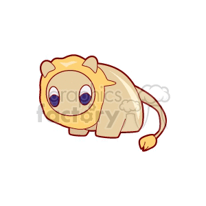 Cute little cartoon lion clipart. Commercial use image # 131044