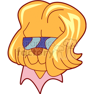 Cartoon lion with sunglasses clipart.