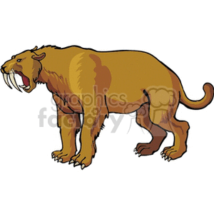 Saber Toothed Tiger clipart. Commercial use image # 131081
