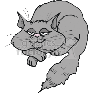 Pampered kitty resting contently  clipart. Royalty-free image # 131163