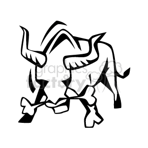 angry bull clipart. Commercial use image # 132121