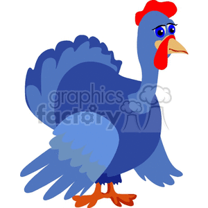 blue turkey  clipart. Royalty-free image # 132191