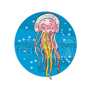 jellyfish underwater clipart. Commercial use image # 132646