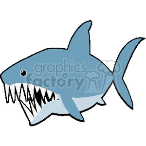 Shark with huge teeth clipart. Royalty-free image # 133600