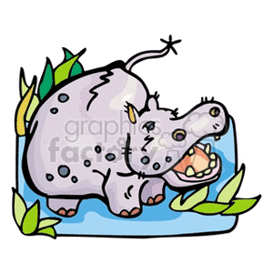   hippopotamus hippo hippopotamuses animals hippos  behemoth4.gif Clip Art Animals Water Going 