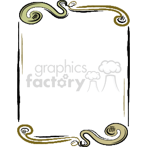 clipart - Elegant Border of silver and gold.