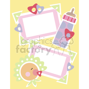 Newborn baby photo frame clipart. Commercial use image # 134262