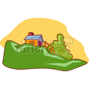 Country Mountain home clipart. Royalty-free image # 134422