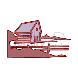 Old western cottage clipart. Royalty-free image # 134428
