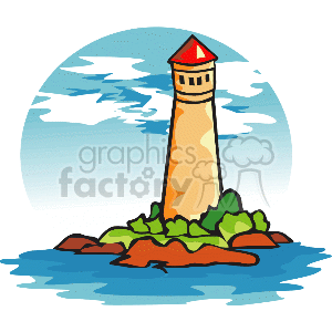   building buildings water lighthouse lighthouses  lighthouse_0008.gif Clip Art Buildings 