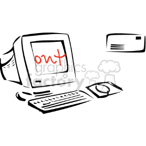   computer computers out mail email  business011.gif Clip Art Business 