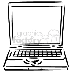 laptop black white clipart. Commercial use image # 135982