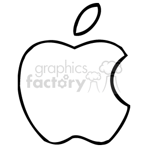 apple outline clipart. Commercial use image # 135996