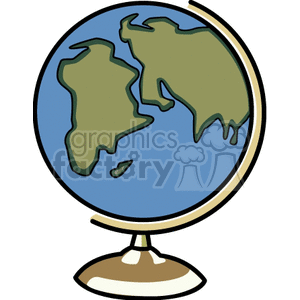 Desktop model of earth clipart. Royalty-free image # 136346