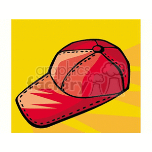Red baseball cap clipart. Royalty-free image # 137521