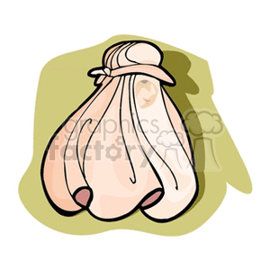 Pink veiled hat clipart. Commercial use image # 137562