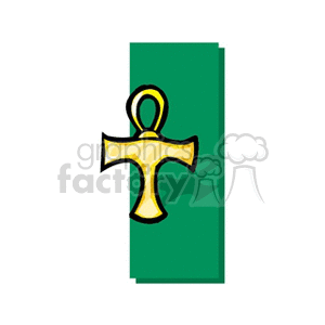 Gold cross pendant charm animation. Commercial use animation # 137683