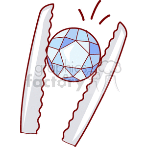 Brilliant round cut diamond held by gem tweezers  clipart. Commercial use image # 137980