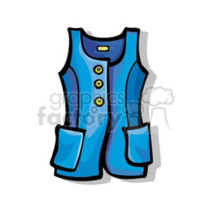 Blue smock with pockets clipart. Royalty-free image # 138017