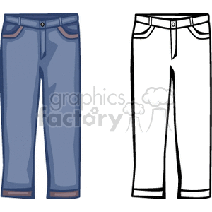   clothes clothing pant pants jean jeans  PFM0134.gif Clip Art Clothing Pants 