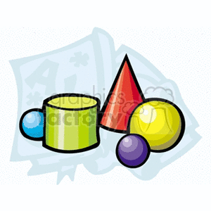   cone objects circle ball cylinder shapes  buildingblocks.gif Clip Art Education 