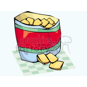 bag of potato chips clipart. Commercial use image # 140601