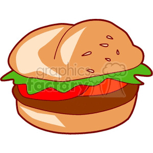   cheeseburger cheeseburgers burgers burger sandwich food hamburger hamburgers meat beef  hamburger700.gif Clip Art Food-Drink 
