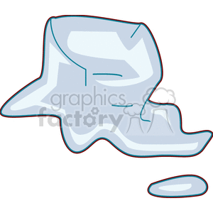 clipart - melting ice cube.