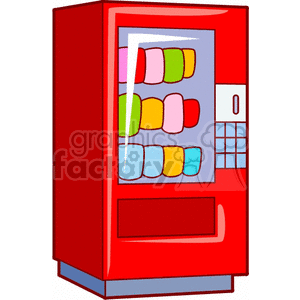 cartoon vending machine clipart. Commercial use image # 140890