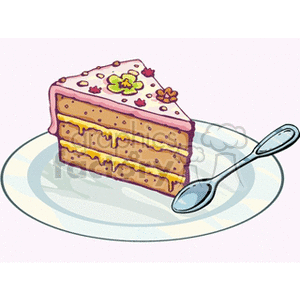 a slice of birthday cake clipart. Royalty-free image # 141363
