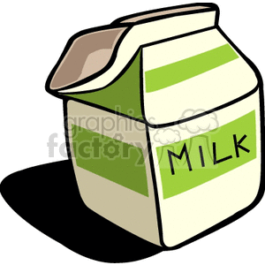 Open milk box clipart. Commercial use image # 141835