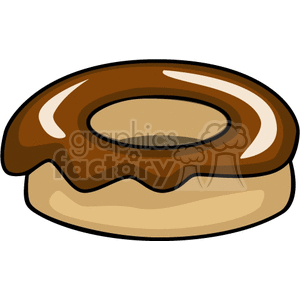 chocolate covered doughnut clipart. Royalty-free image # 141843