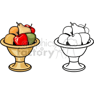   fruit food bowl bowls pears pear apple apples  PFF0104.gif Clip Art Food-Drink Fruit 