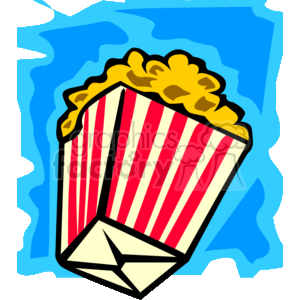 A box of popcorn clipart. Commercial use image # 142209