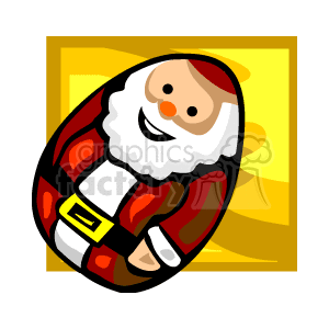 Colorful Egg Shapped Santa clipart. Commercial use image # 142703