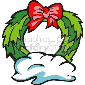 christmas-wreath7 clipart. Commercial use image # 143000