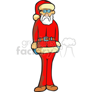 Tall Skinny Santa Claus in his Red Suit