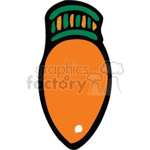 One Orange Christmas Light clipart. Commercial use image # 143741