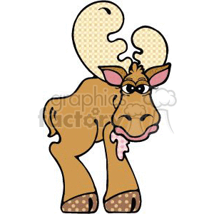 clipart - angry moose.