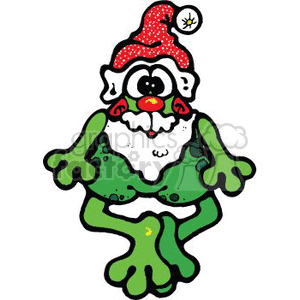 Santa frog clipart. Commercial use image # 143893