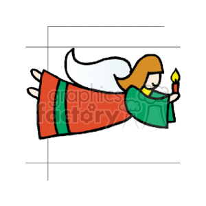   christmas xmas holidays angel angels candle candles  chr_angel_flying_w_candle.gif Clip Art Holidays Christmas Angels 