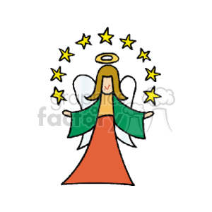   christmas xmas holidays angel angels star stars  christmas_angel2_with_stars.gif Clip Art Holidays Christmas Angels 