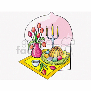 Elegant Easter Table Centerpiece  clipart. Commercial use image # 144268