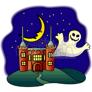   halloween holidays haunted house houses ghost ghosts  house_x001.gif Clip Art Holidays Halloween 